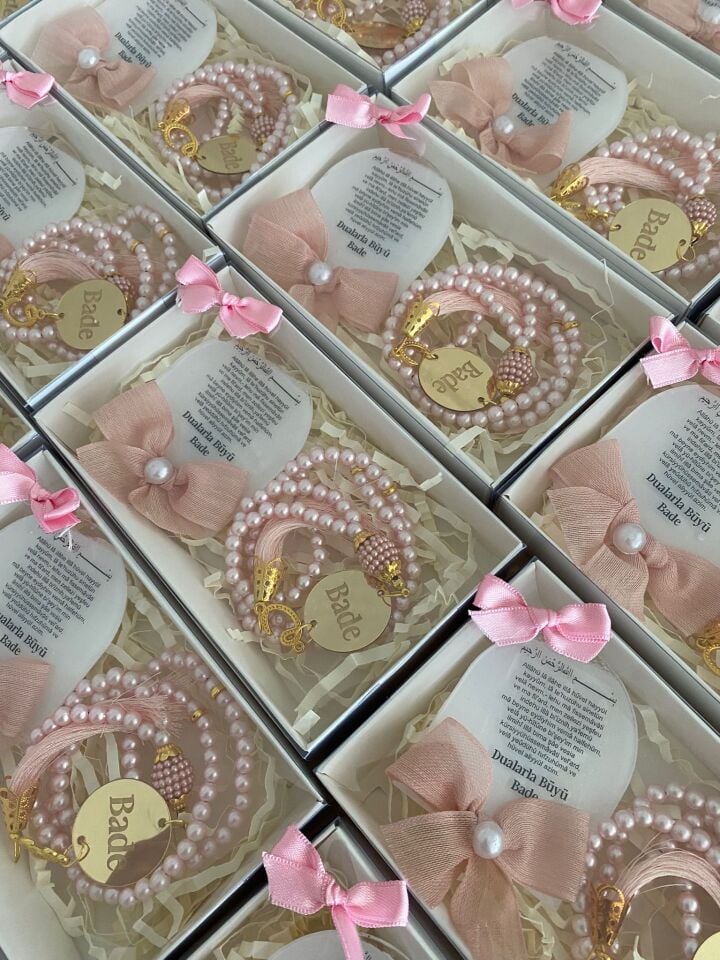 Dualı Kutulu Fiyonklu Magnet Tesbih Hediyeliği