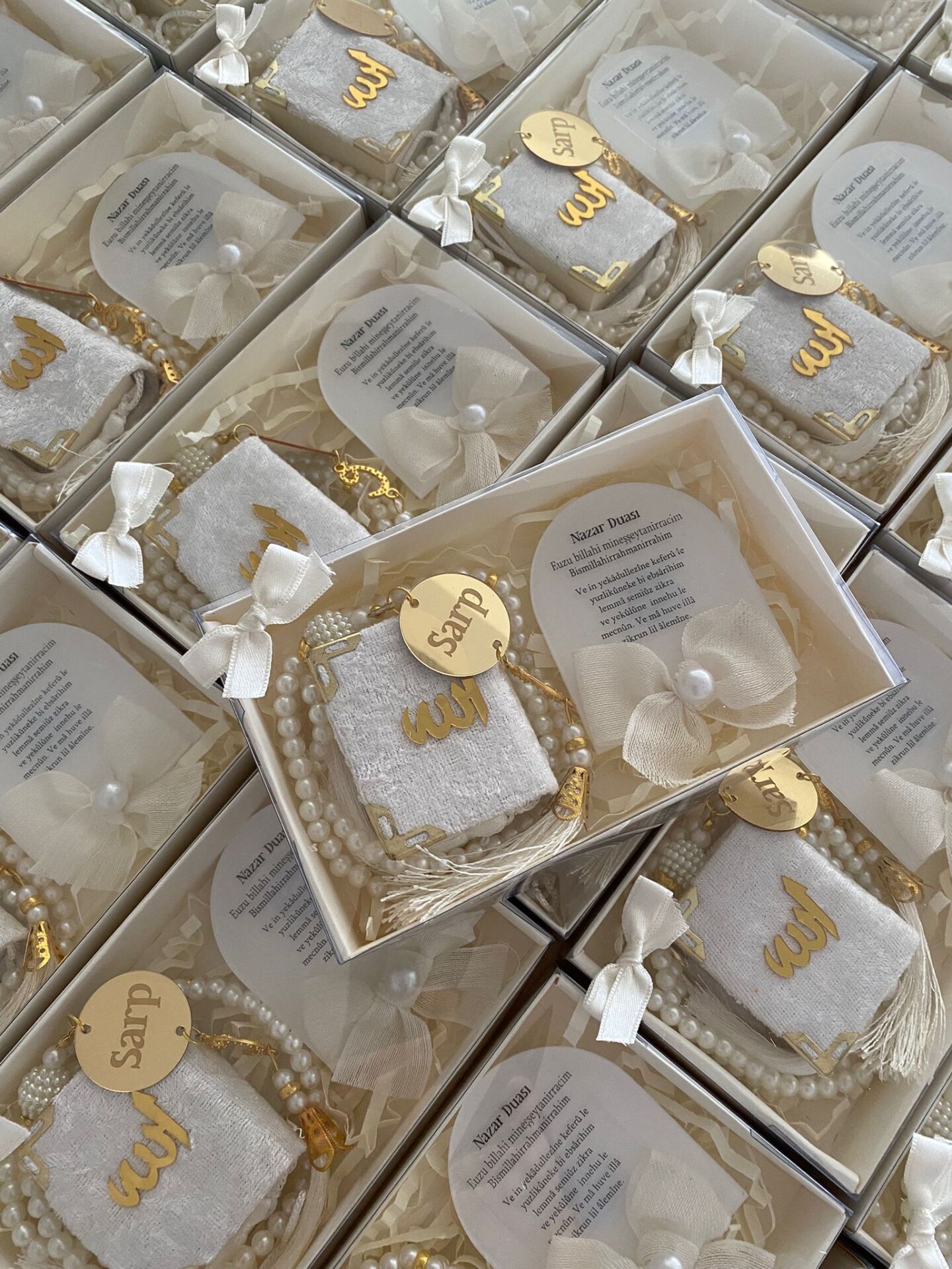 Kutulu Mini Kuran Dualı Magnet Tesbih Hediyeliği